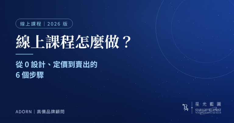 線上課程怎麼做？專業工作者從 0 設計、定價到賣出的 6 個步驟（2026 版）